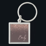 Terracotta Roos Gold Blush Pink Glitter Monogram Sleutelhanger<br><div class="desc">Terracotta en Roos Gold - Blush Pink Glitter Script Monogram Name Keychains (Sleutelhanger). Dit maakt de perfecte liefhebbende 16 verjaardag,  bruiloft,  vrijgezellenfeest,  verjaardagsdag,  baby shower of vrijgezellenfeest voor iemand die van luxe glam en stijl houdt.</div>