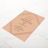 Terracotta & Roos gold minimalistische uitnodiging (Gedraaid)