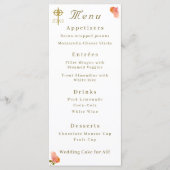 Terracotta Roos Katholiek Trouwmenu Menu (Voorkant)