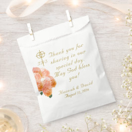 Terracotta Roos Katholieke bruiloft Bedankzakje