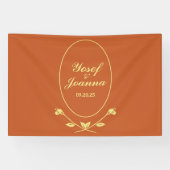 Terracotta Roos Trouwbanner Spandoek (Horizontaal)