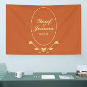 Terracotta Roos Trouwbanner Spandoek (Beurs)