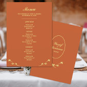 Terracotta Roos Wedding Menu