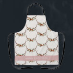 Terracotta roze antler waterverf florale elegant schort<br><div class="desc">De roestachtige loof,  florale en vlekantaarns maken het schort van cadeautjes persoonlijk aan. Met prachtige waterverf bladeren,  wit,  bruine,  roest,  terracotta en groene sage floralen,  vlekkende geweien,  zal deze moderne roestvrije set er in je huis stijlvol uitzien en een geweldige herinnering aan je speciale dag.</div>