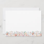 Terracotta & Roze Bloemen Gepersonaliseerde briefp Notitiekaartje (Achterkant)