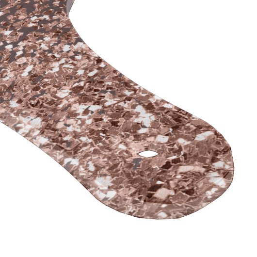 Terracotta Roze Goud Blozen Roze Glitter Monogram Snijplank (Hoek)