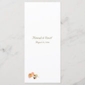 Terracotta Roze Katholiek Huwelijksmenu Menu (Achterkant)