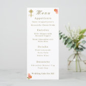 Terracotta Roze Katholiek Huwelijksmenu Menu (Staand voorkant)
