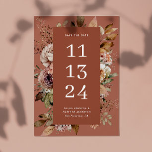 Terracotta Roze Klei Herfst   Geparfumeerd Rosehou Save The Date