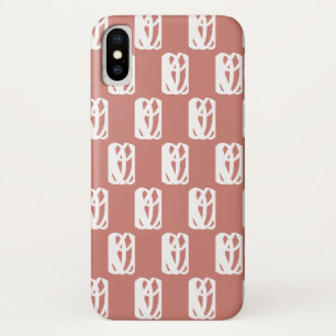 Terracotta Roze Wit Patroon Case-Mate iPhone Case