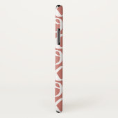 Terracotta Roze Wit Patroon Case-Mate iPhone Case (Achterkant / rechts)