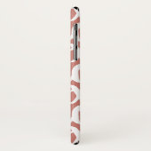 Terracotta Roze Wit Patroon Case-Mate iPhone Case (Achterkant/links)