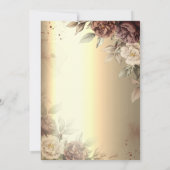 Terracotta Rozen Elegant Gold Script Save the Date (Achterkant)