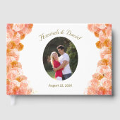 Terracotta Rozen Katholieke bruiloft Folie gastenb Gastenboek (Voorkant)