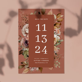 Terracotta Rozen Klei Herfst | Gewürzige Rozenhout Save The Date