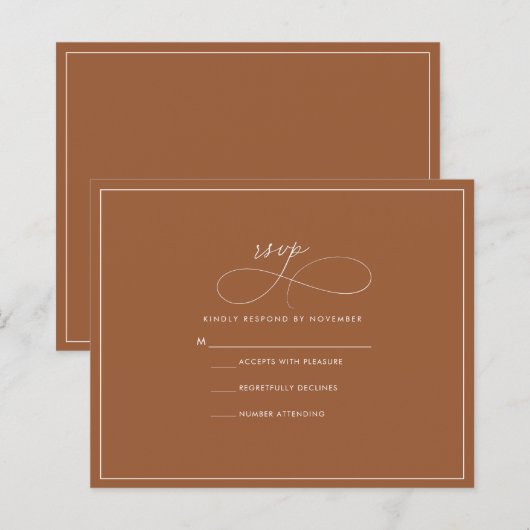 Terracotta RSVP (Voorkant / Achterkant)