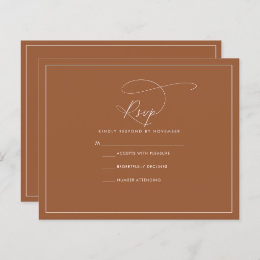 Terracotta RSVP (Voorkant / Achterkant)