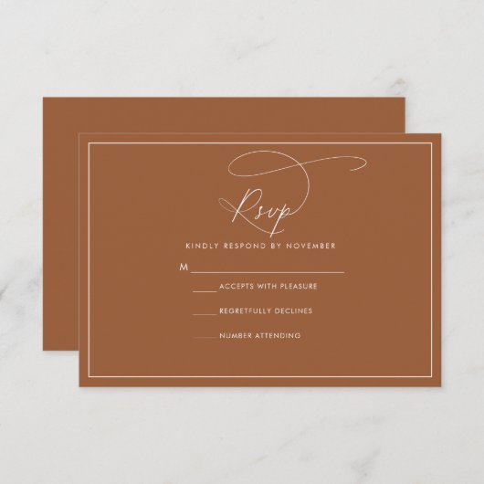 Terracotta RSVP (Voorkant / Achterkant)