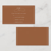Terracotta RSVP Informatiekaartje (Voorkant / Achterkant)