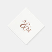 Terracotta Rust Ampersand Monogram Wedding Servet (Hoek)