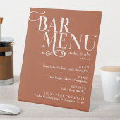 Terracotta Rust Bar Menu Pedestal Sign Reclamebord Met Voetstuk (Insitu)