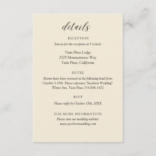  Terracotta Rust Boho Fall Wedding Informatiekaartje (Voorkant)