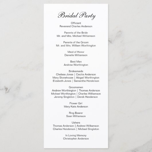 Terracotta Rust Boho Floral Wedding Programme Menu (Achterkant)