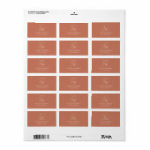 Terracotta Rust Custom Promotion Business Logo Etiket (Full Sheet)