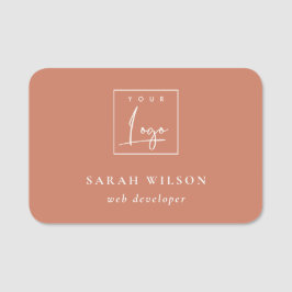 Terracotta Rust Custom Promotion Business Logo Naamplaatje