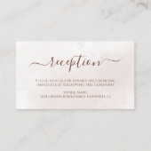 Terracotta Rust Floral Boho Fall Wedding Reception Informatiekaartje (Voorkant)