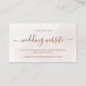 Terracotta Rust Floral Boho Fall Wedding Website Informatiekaartje (Voorkant)