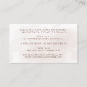 Terracotta Rust Flowers Boho Fall Wedding Details Informatiekaartje (Achterkant)