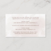 Terracotta Rust Flowers Boho Fall Wedding Details Informatiekaartje (Achterkant)
