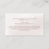 Terracotta Rust Flowers Boho Herfst Accommodations Informatiekaartje (Achterkant)