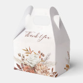 Terracotta Rust Flowers Boho Herfst Foliage Weddin Bedankdoosjes (Achterkant)