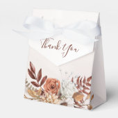 Terracotta Rust Flowers Boho Herfst Foliage Weddin Bedankdoosjes (Voorkant Zijde)