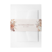 Terracotta Rust Flowers Boho Herfst Foliage Weddin Uitnodigingen Wikkel (Voorkant Voorbeeld)