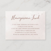 Terracotta Rust Flowers Boho Herfst Honeymoon Fond Informatiekaartje (Voorkant)