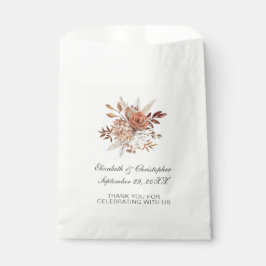 Terracotta Rust Herfst Autumn Floral Trendy Weddin Bedankzakje