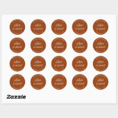 Terracotta Rust Love is Sweet Weddenschap Favors Ronde Sticker (Vel)