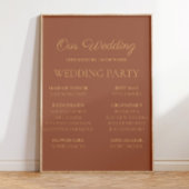Terracotta Rust Wedding Bridal Party Poster