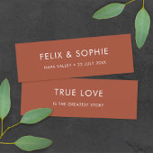 Terracotta | Rust Wedding Favor Mini Bladwijzer Ka Visitekaartje