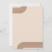 Terracotta Rustic Boho Arched Modern Wedding Kaart (Achterkant)