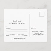 Terracotta Rustic Boho Arched Modern Wedding Uitnodiging Briefkaart (Achterkant)