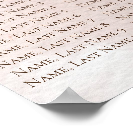 Terracotta Rustic Boho Floral Waterverf Wedding Poster (Hoek)