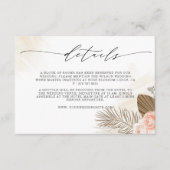 Terracotta Rustic Boho Wedding Chic Script Detail Informatiekaartje (Voorkant)