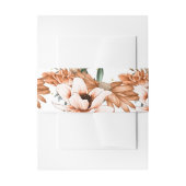 Terracotta Rustic Floral Gold Elegant Chic Uitnodigingen Wikkel (Voorkant Voorbeeld)