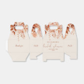 Terracotta Rustic Floral Herfst Vrijgezellenfeest Bedankdoosjes (Uitgevouwen)