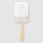 Terracotta Rustic Herfst Wildflower Wedding Progra Handwaaier (Voorkant)