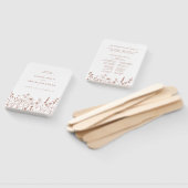 Terracotta Rustic Herfst Wildflower Wedding Progra Handwaaier (Niet-gemonteerd)